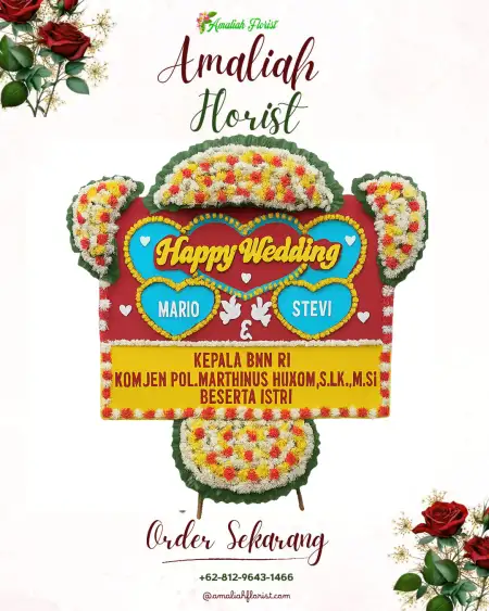 Papan Bunga Pernikahan Eretan Kulon